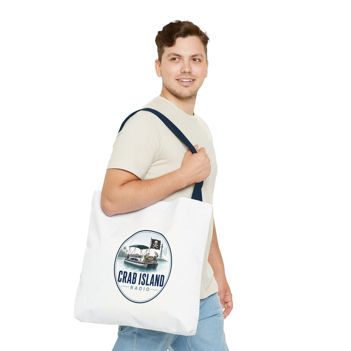 Tote Bag (AOP) – Crab Island Radio