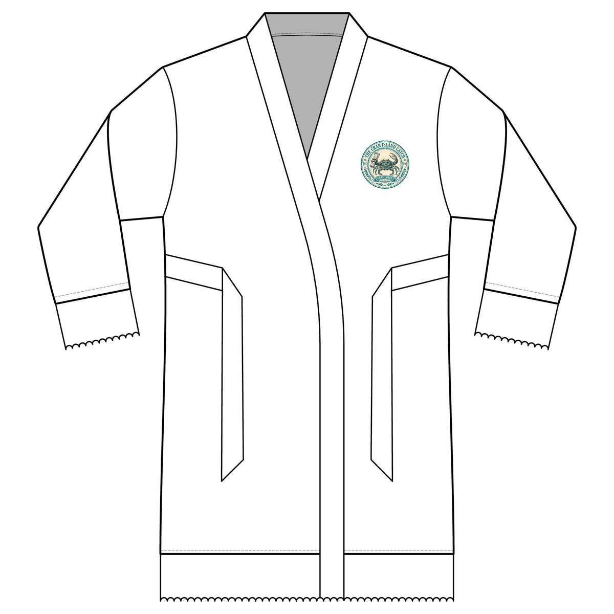 Crab Island Radio Badge Satin Robe