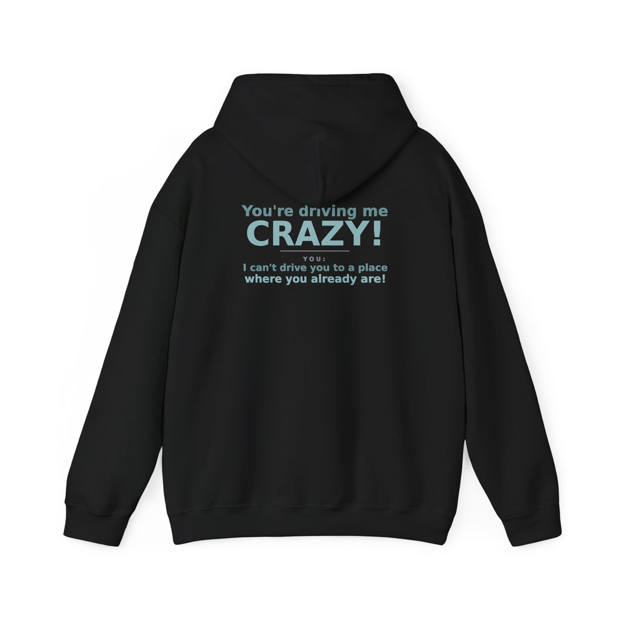 You're Driving Me Crazy Funny Hoodie - Couples Banter Hoodie (Colors A-L)