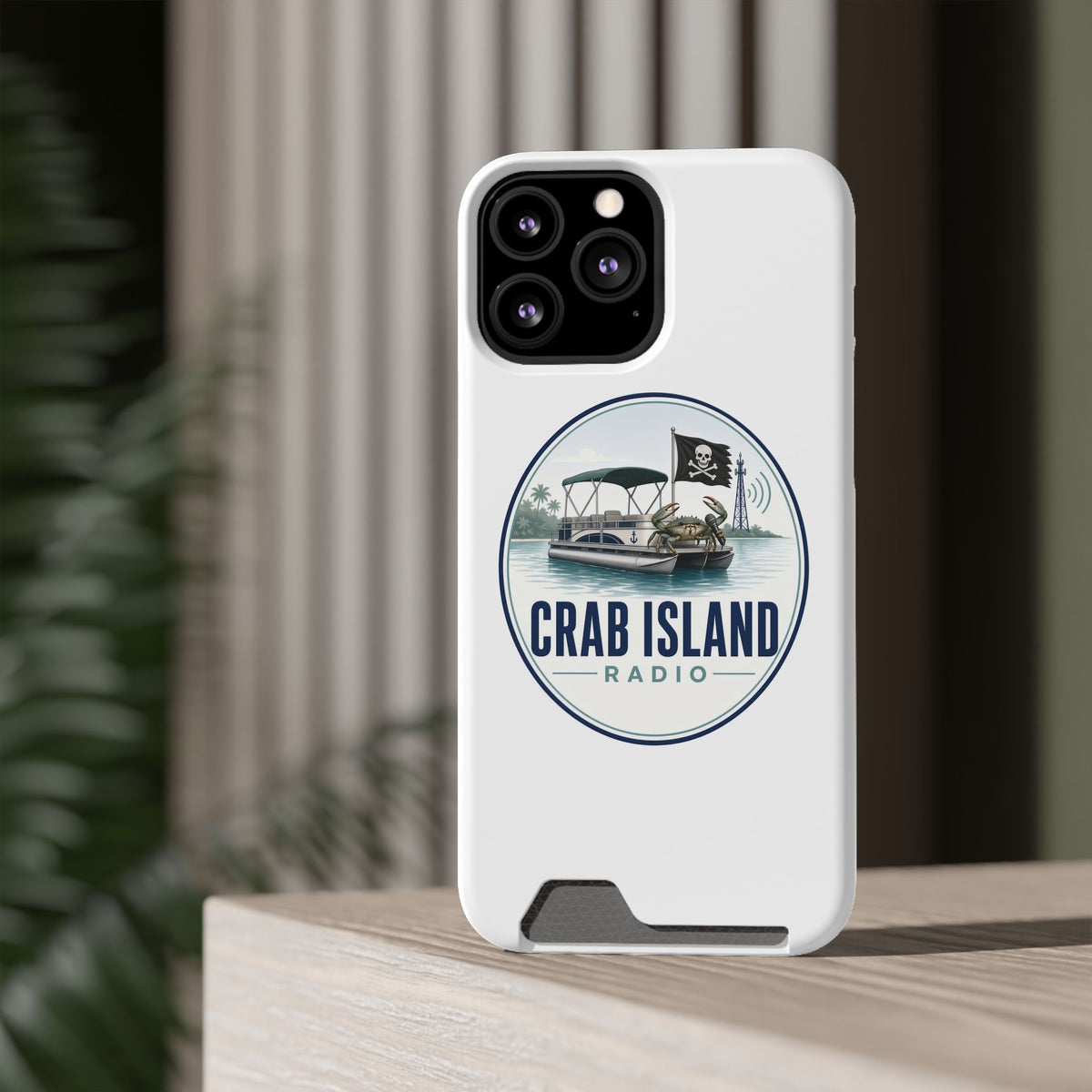 Phone Case With Card Holder – Crab Island Radio