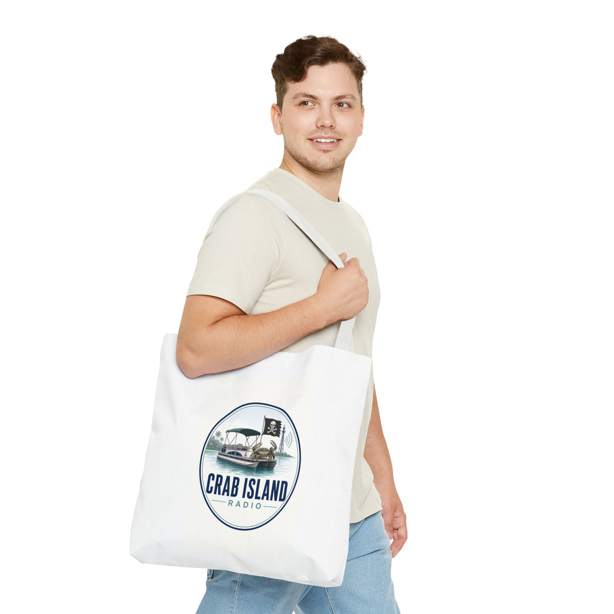 Tote Bag (AOP) – Crab Island Radio