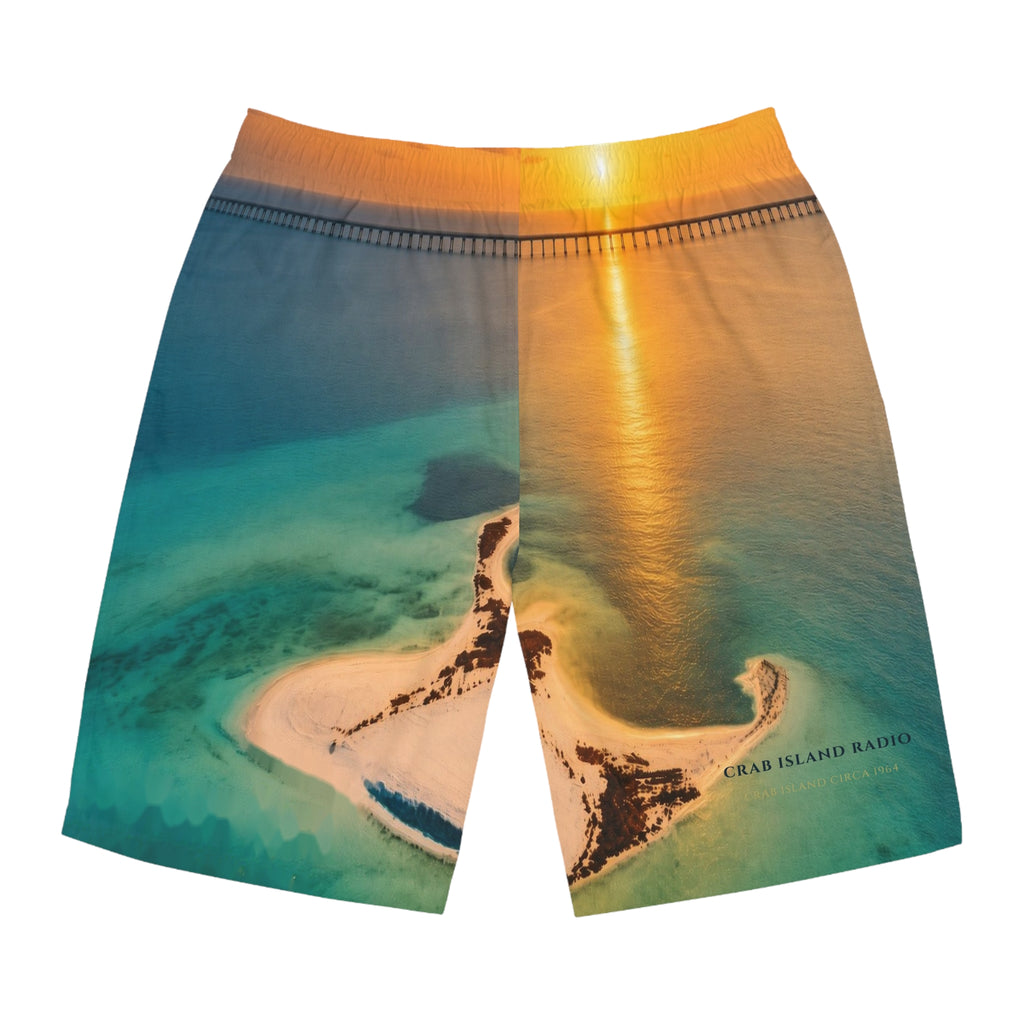 Crab Island Radio Island Sunset Full-Bleed Board Shorts