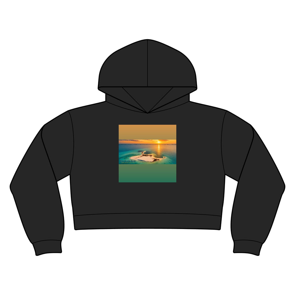 Women's Relax Crop Hood – Island Sunset