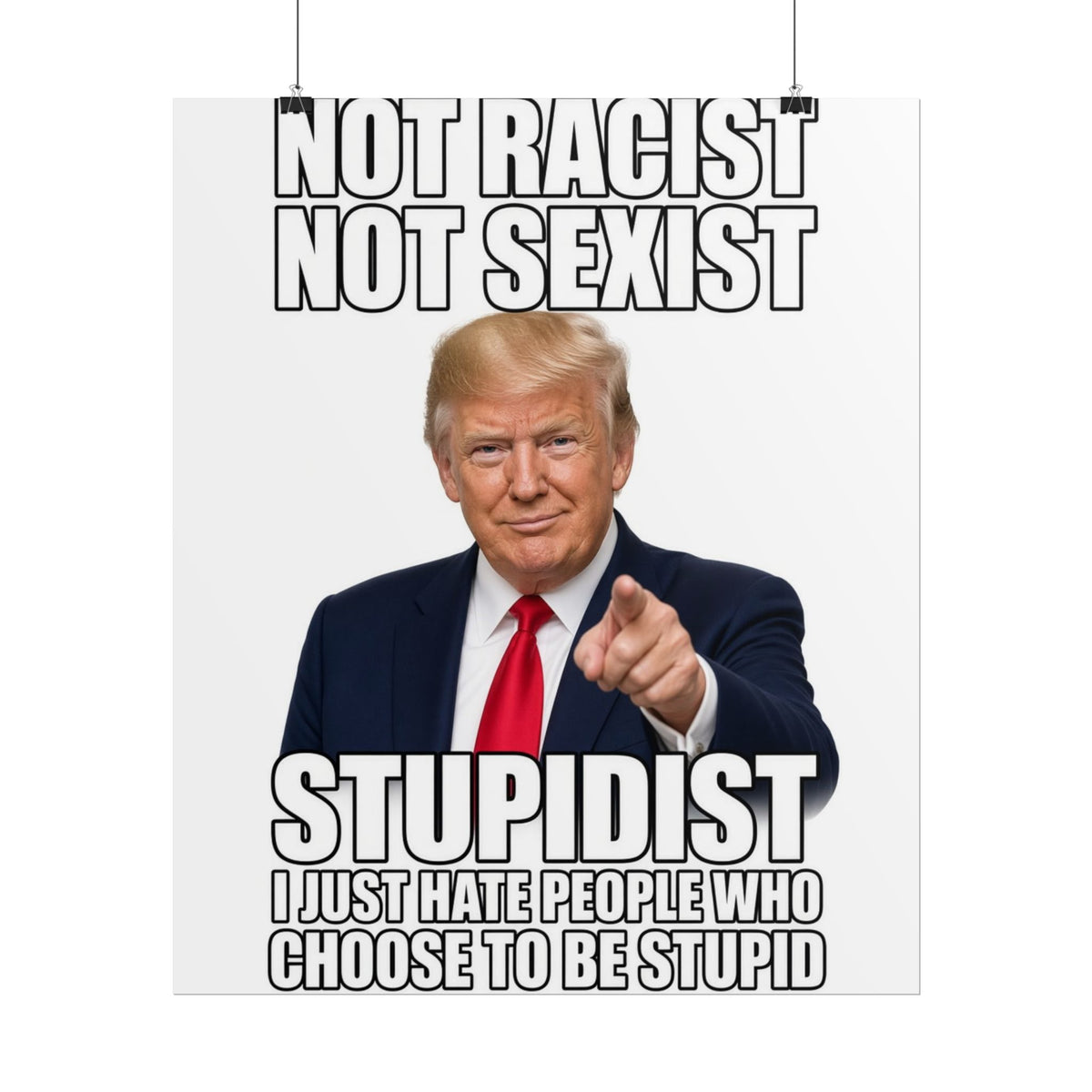 STUPIDIST Funny Meme Poster – Political Humor Wall Art