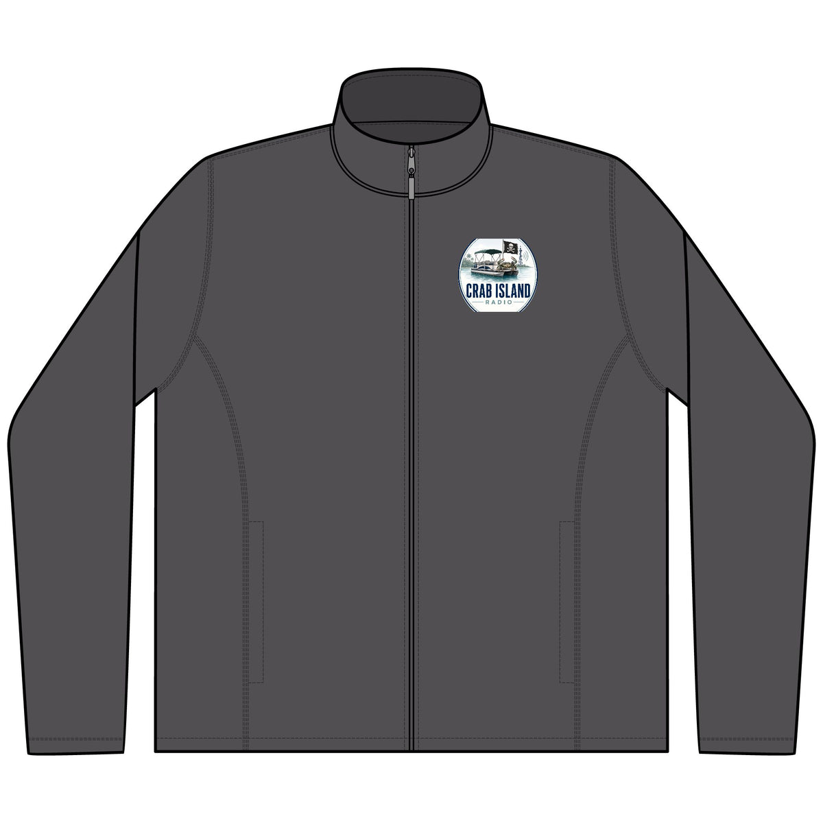 Heather Microfleece Full-Zip Jacket – Crab Island Radio