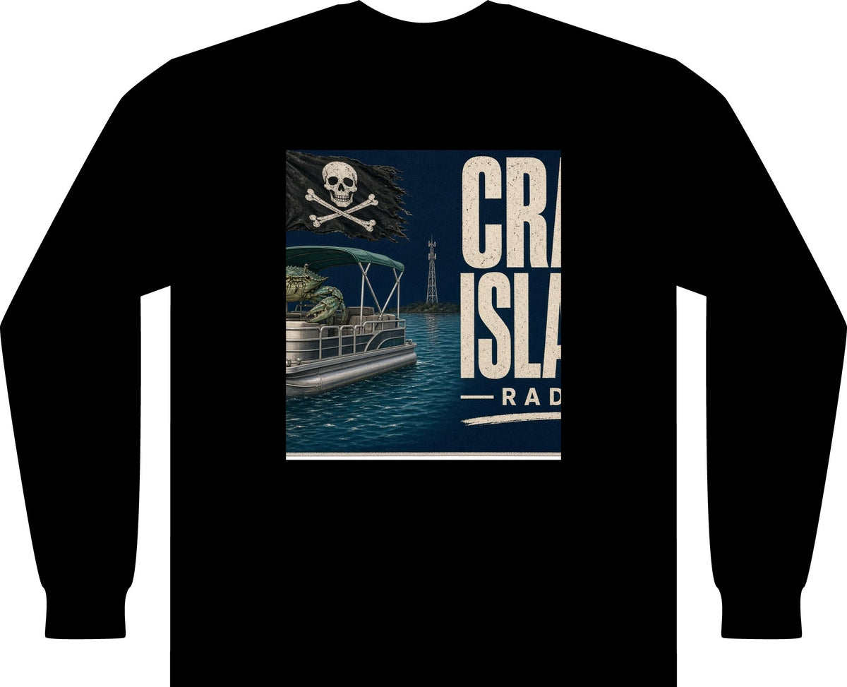 Crab Island Radio Pirate Crab Sueded Long Sleeve Tee