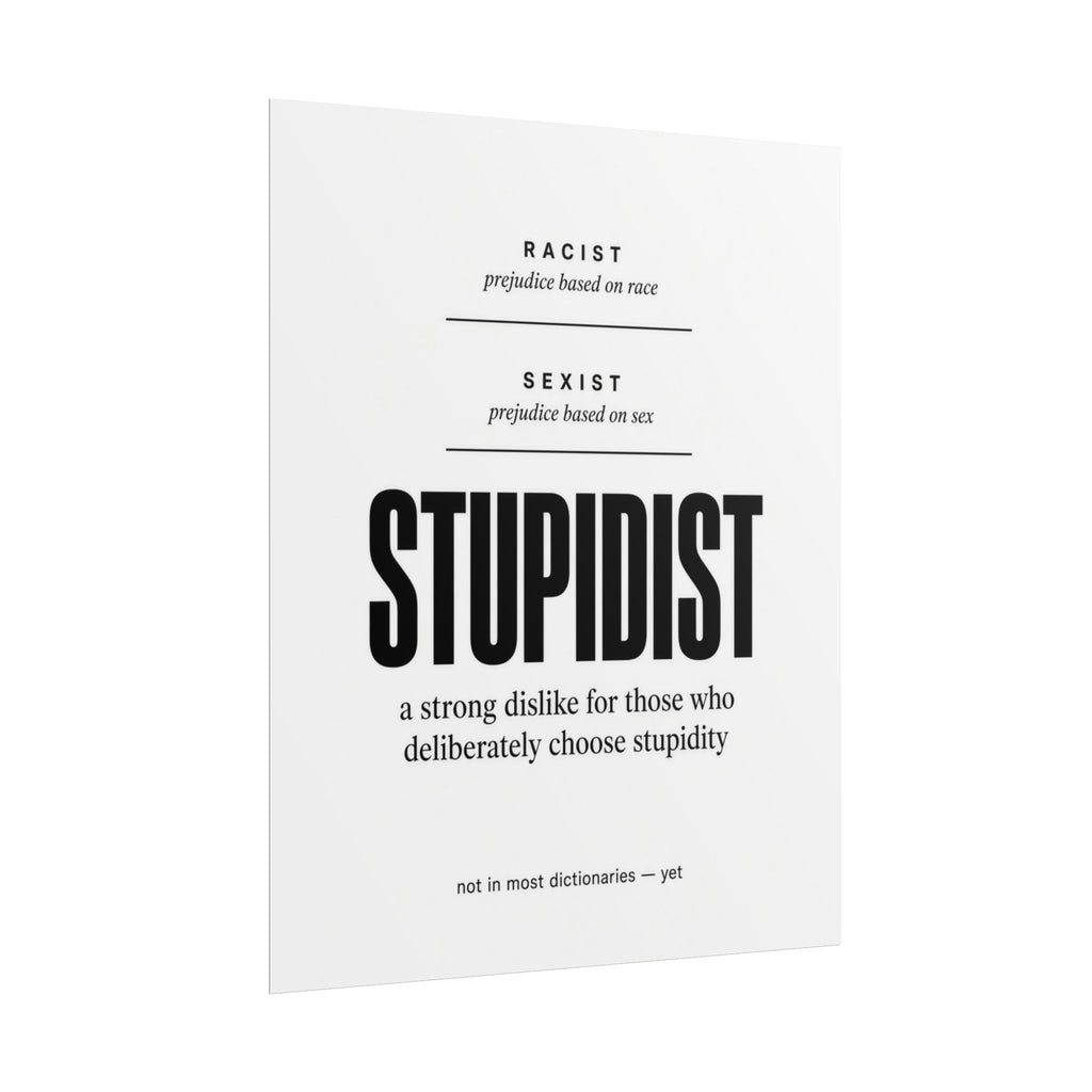 STUPIDIST Dictionary Definition Poster – Funny Wall Art Print