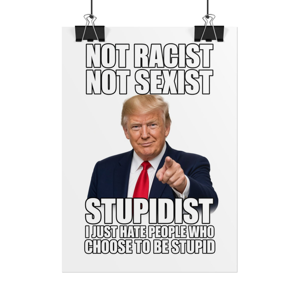 STUPIDIST Funny Meme Poster – Political Humor Wall Art