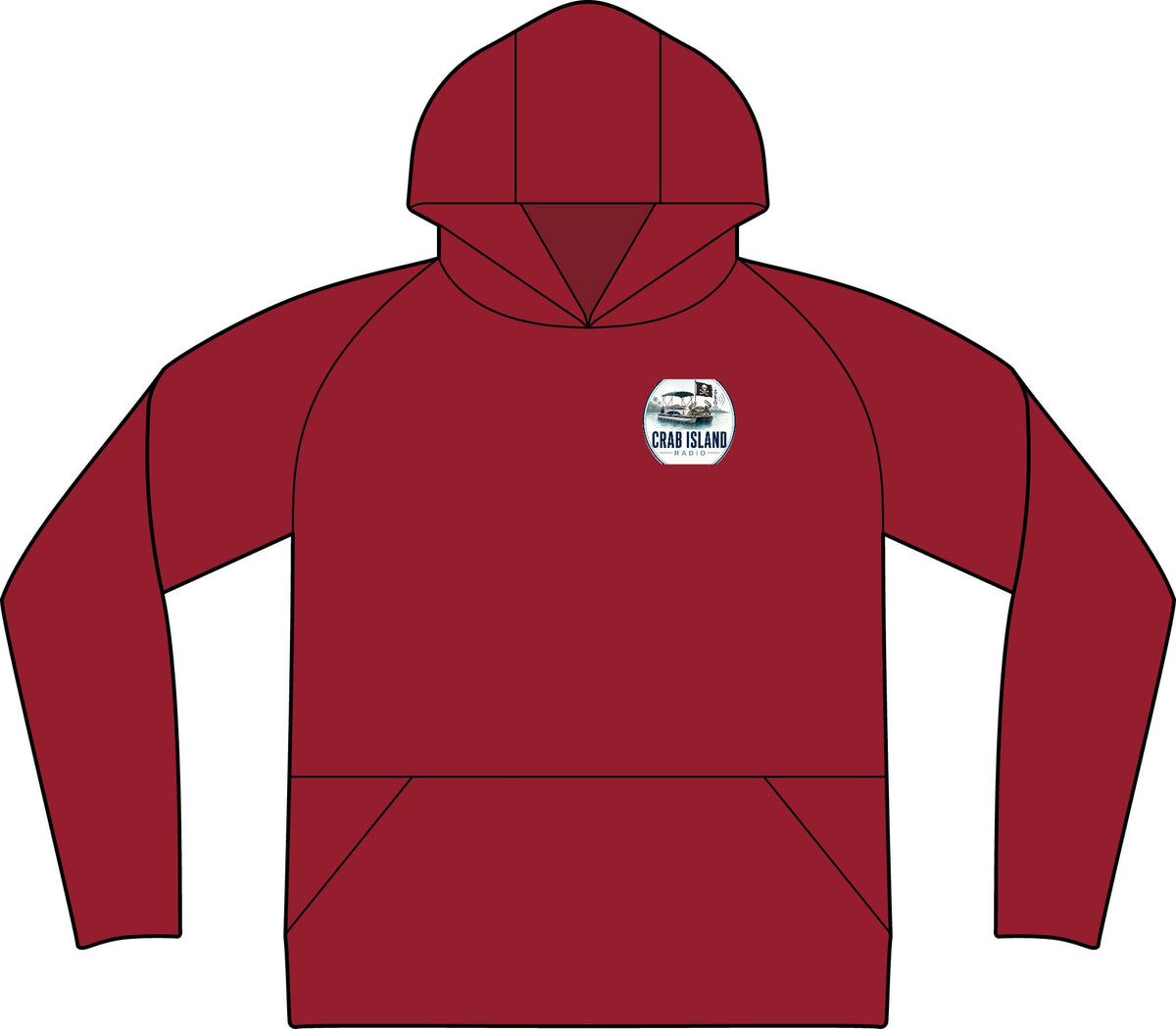 Repeat 1/2-Zip Long Sleeve Hooded Jacket – Crab Island Radio