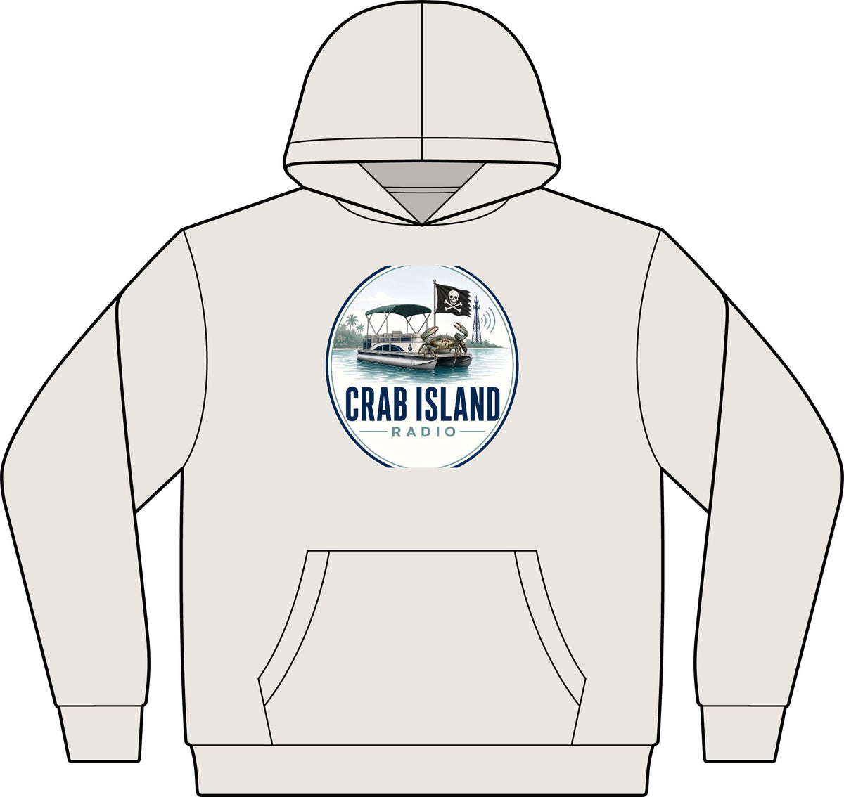 Women's Relax Faded Hood – Crab Island Radio