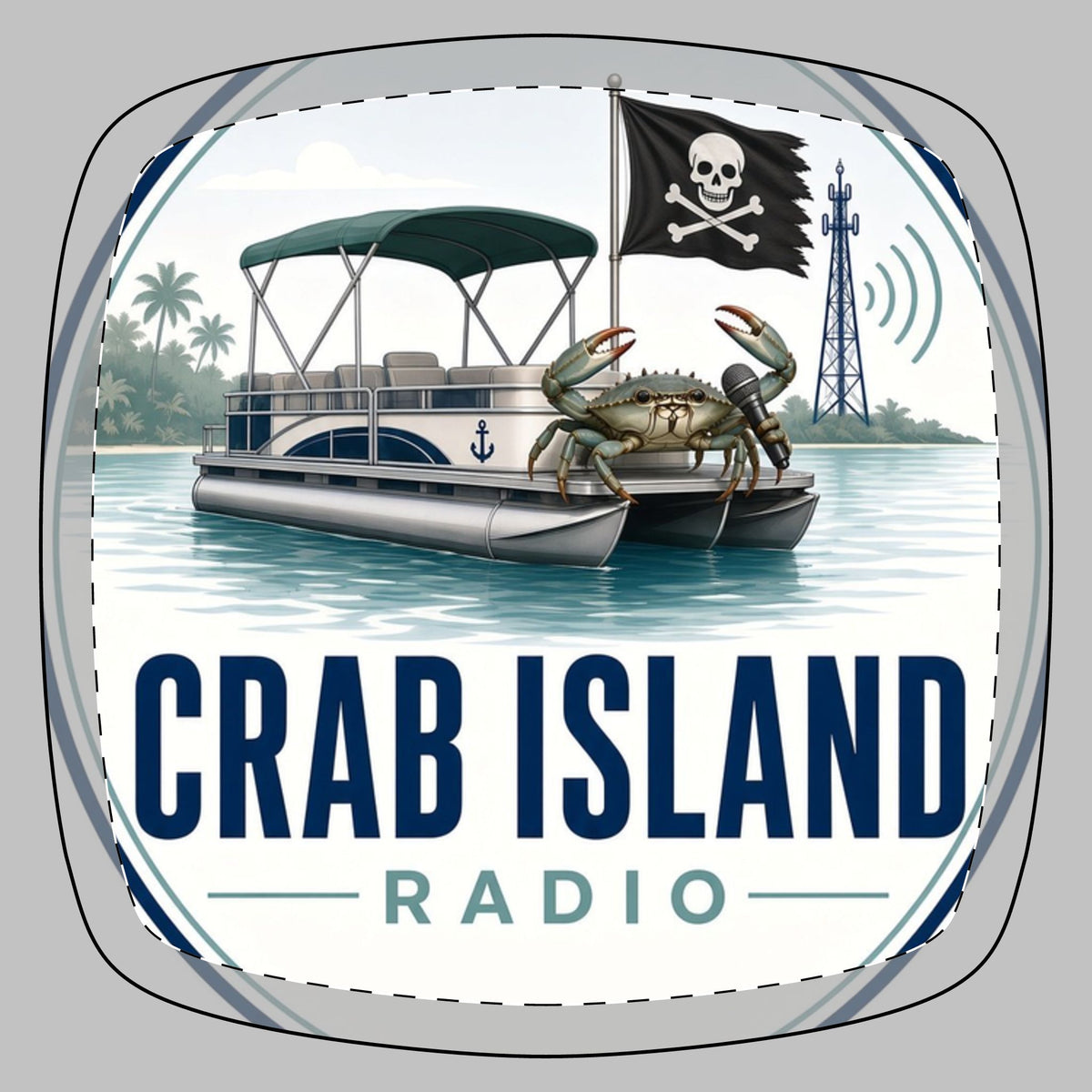 Compact Square Mirror – Crab Island Radio