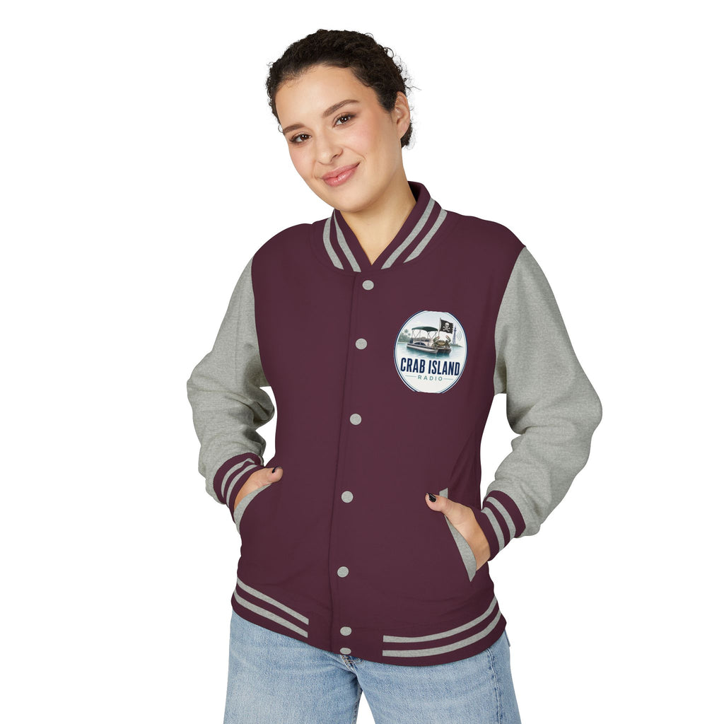 Unisex Heavyweight Letterman Jacket – Crab Island Radio
