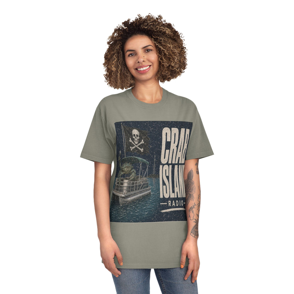 Unisex Faded Shirt – Pirate Crab