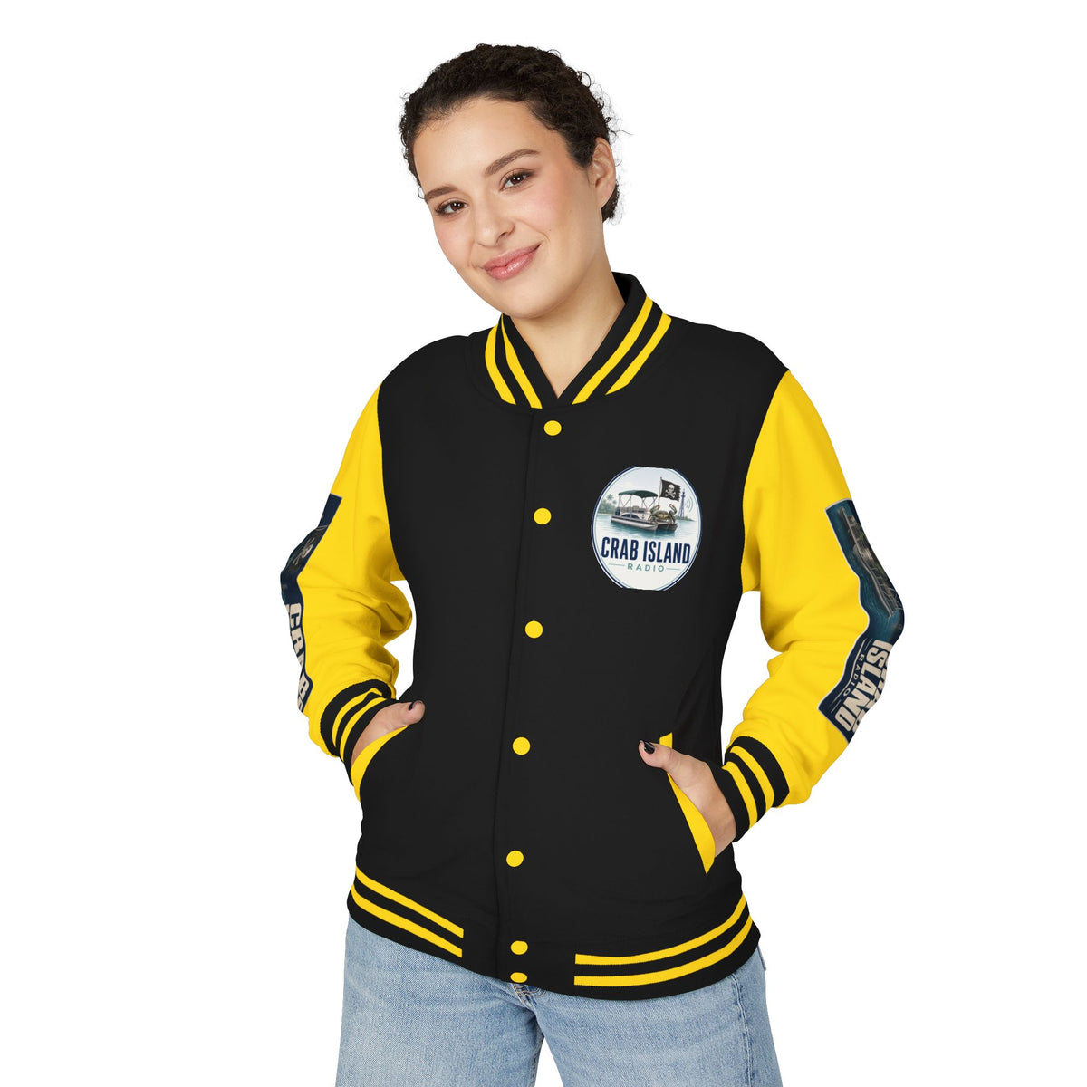 Unisex Heavyweight Letterman Jacket – Crab Island Radio