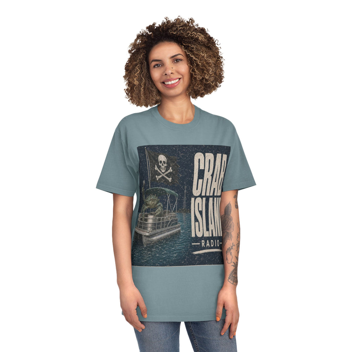 Unisex Faded Shirt – Pirate Crab