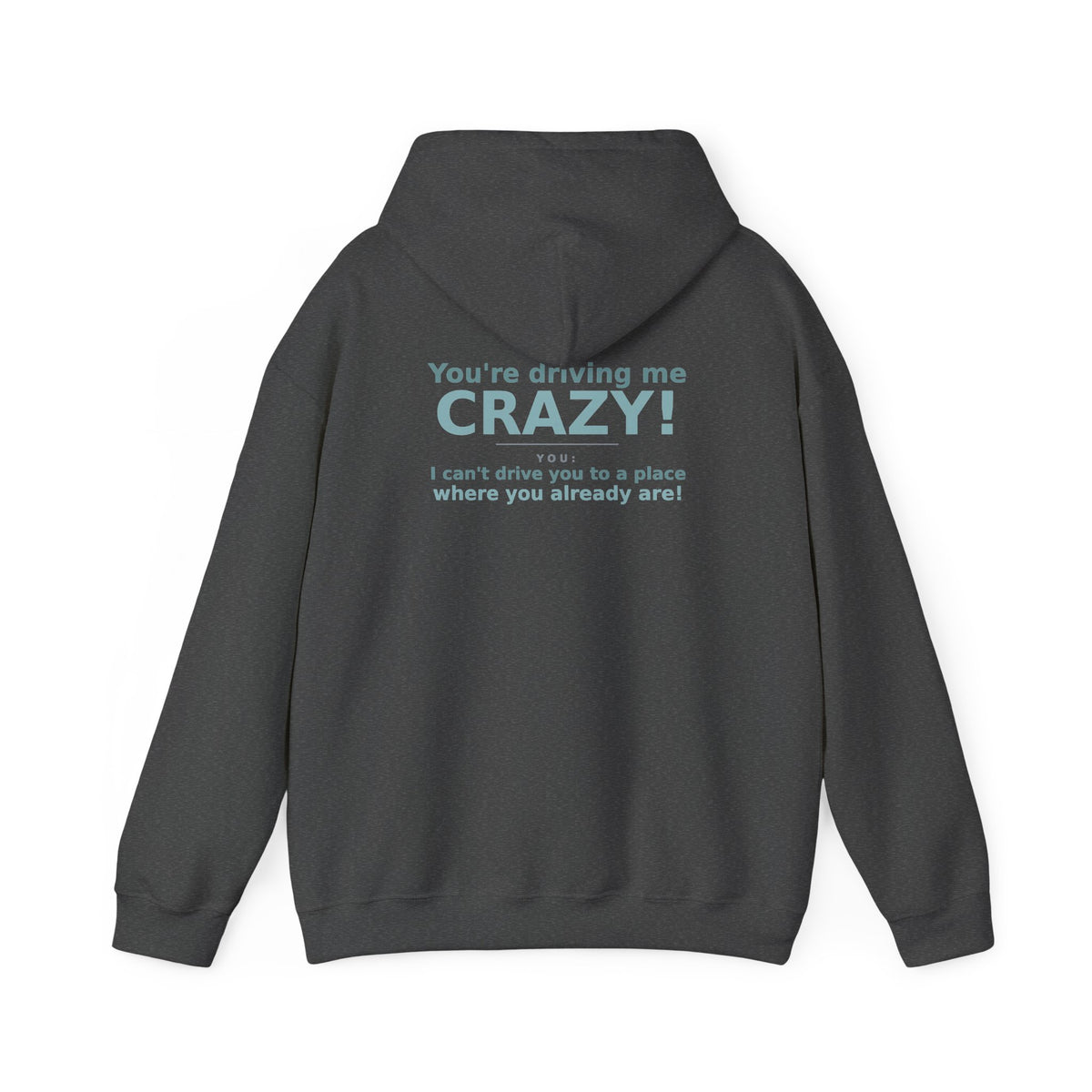 You're Driving Me Crazy Funny Hoodie - Couples Banter Hoodie (Colors A-L)