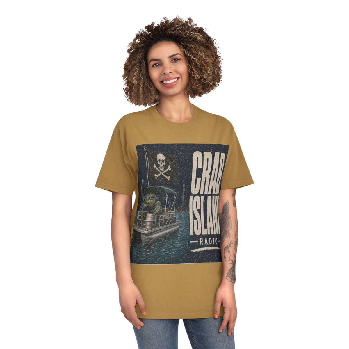 Unisex Faded Shirt – Pirate Crab