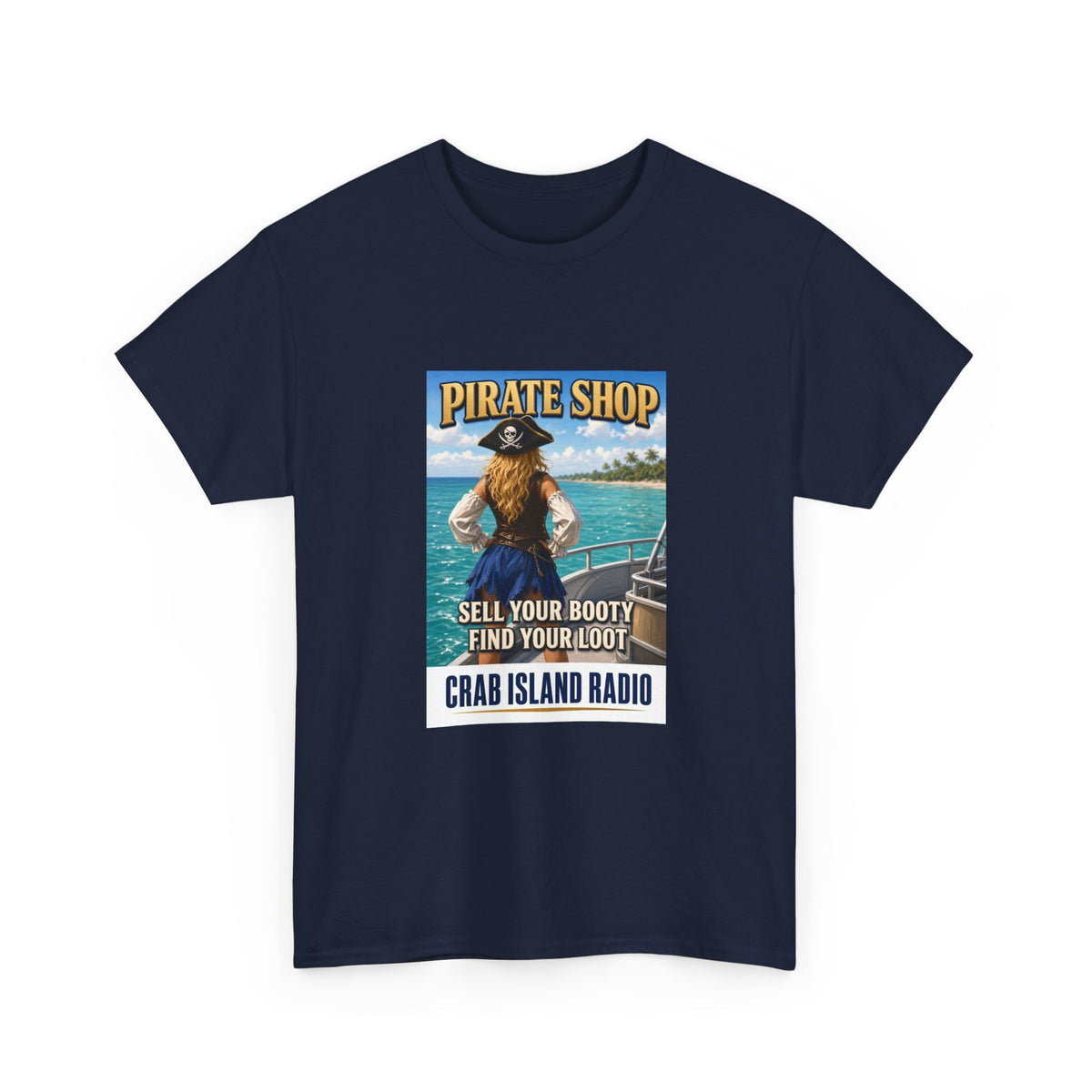Crab Island Radio Pirate Shop Boat Tee