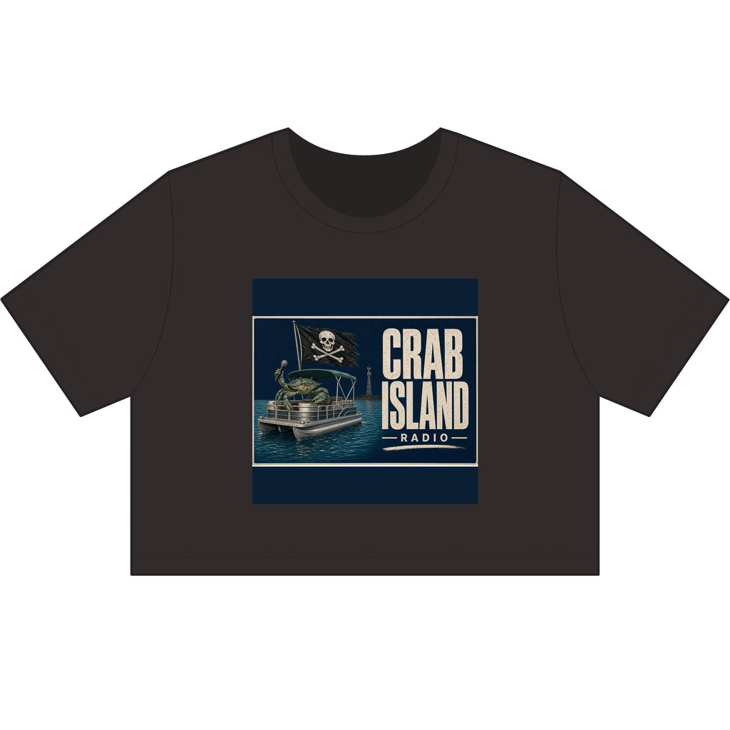 Women's Stone Wash Heavy Crop – Pirate Crab