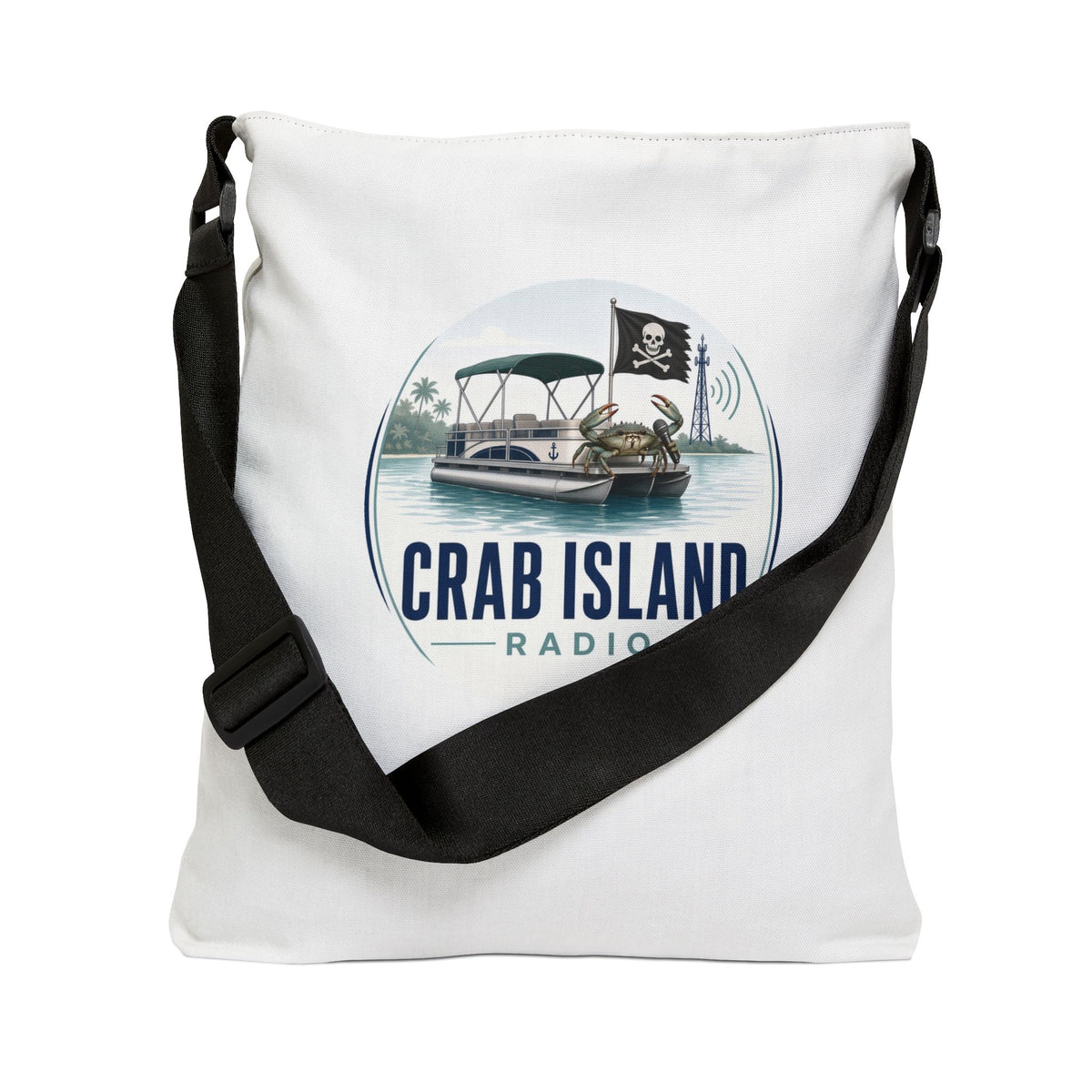 Adjustable Tote Bag (AOP) – Crab Island Radio