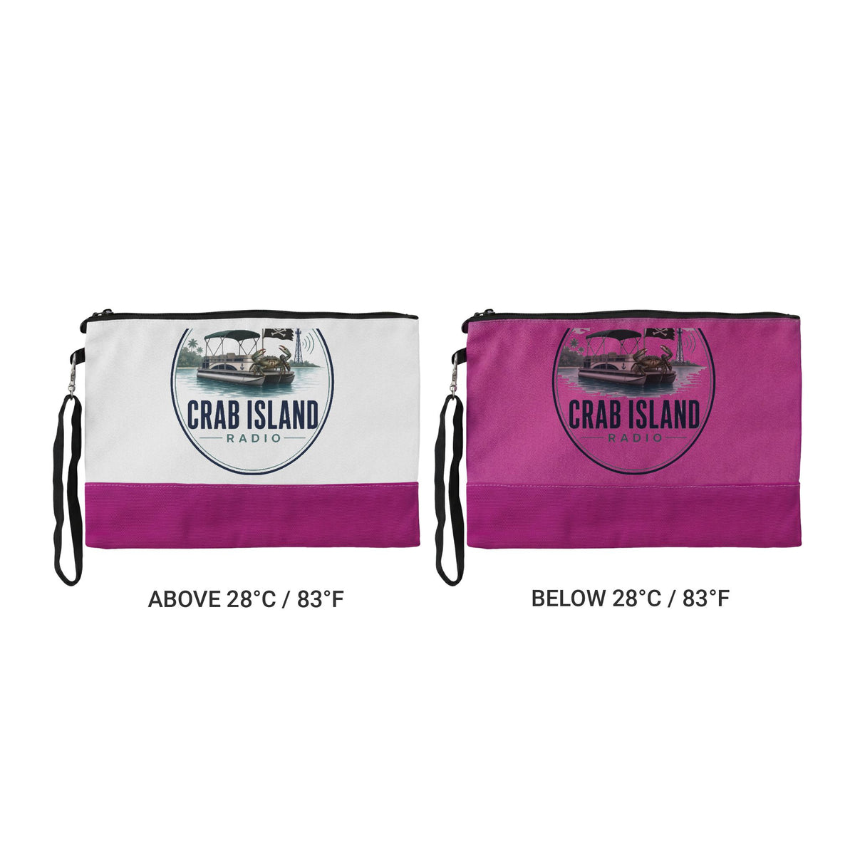 Thermochromic Cosmetic Bag – Crab Island Radio