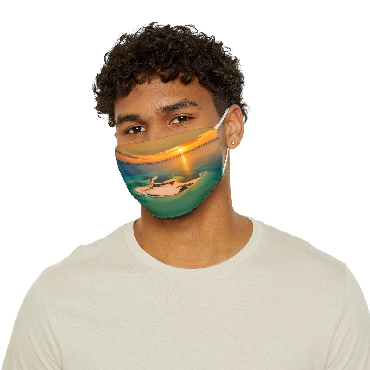 Snug-Fit Polyester Face Mask – Island Sunset