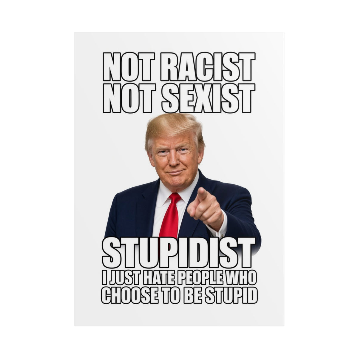 STUPIDIST Funny Meme Poster – Political Humor Wall Art