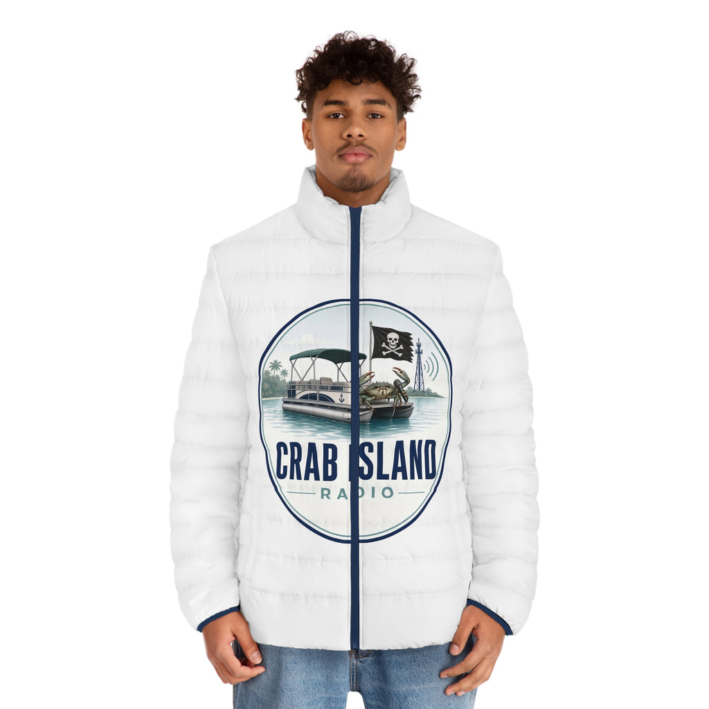 Men's Puffer Jacket (AOP) – Crab Island Radio