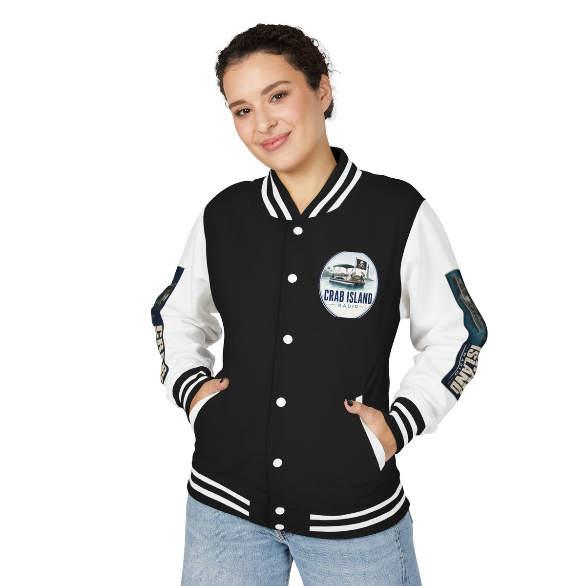 Unisex Heavyweight Letterman Jacket – Crab Island Radio