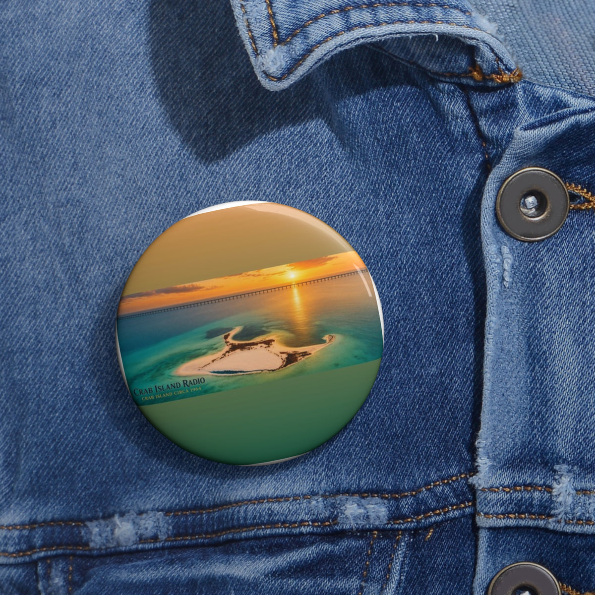 Custom Pin Buttons – Island Sunset