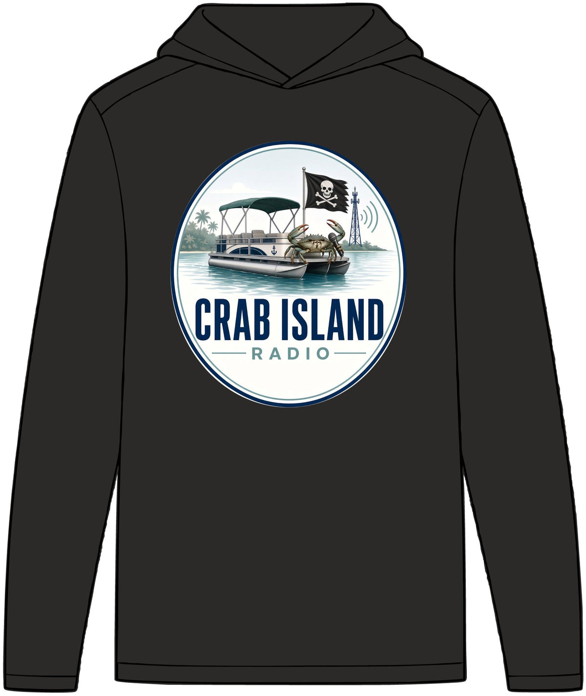 Men's Polyester Long-sleeve – Crab Island Radio