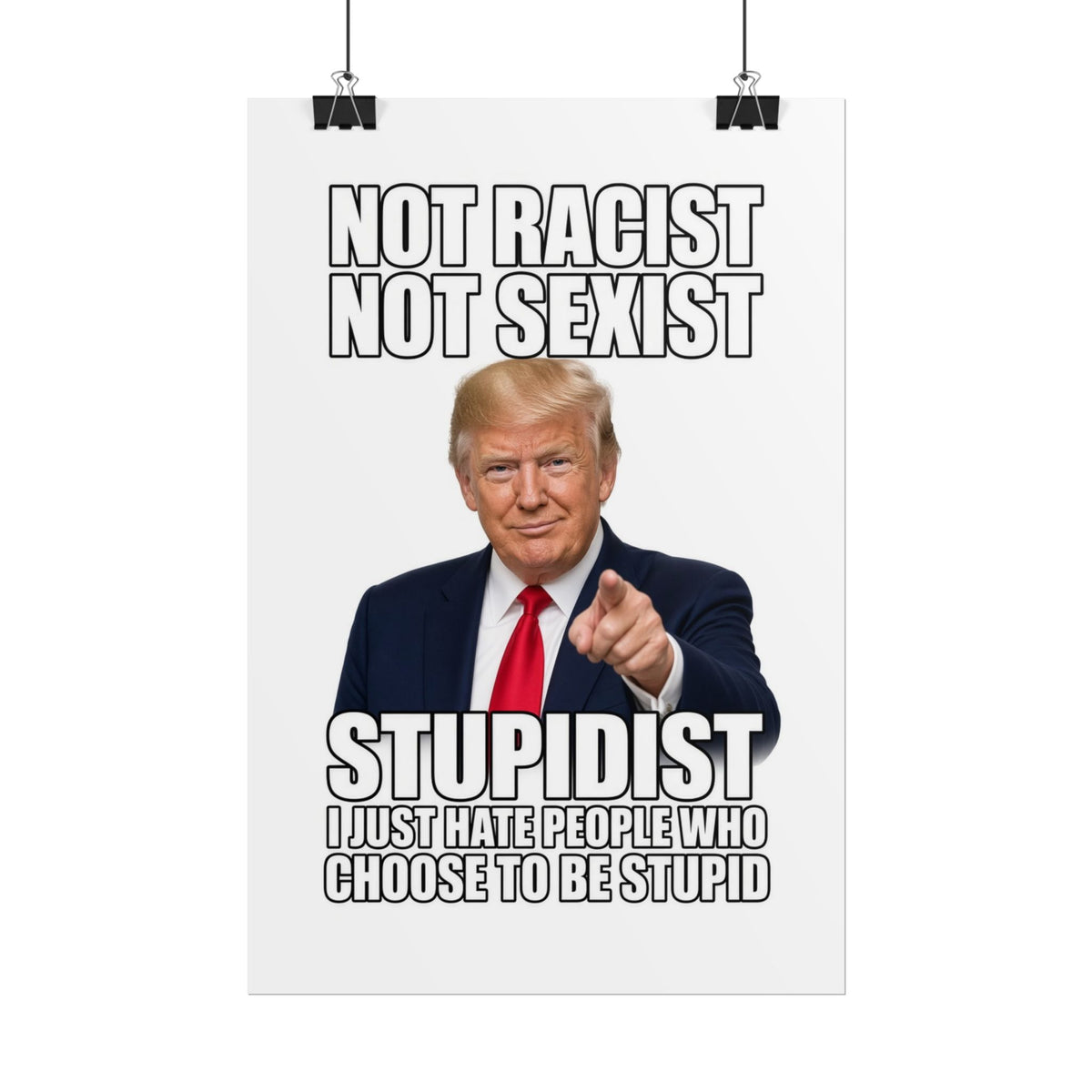 STUPIDIST Funny Meme Poster – Political Humor Wall Art