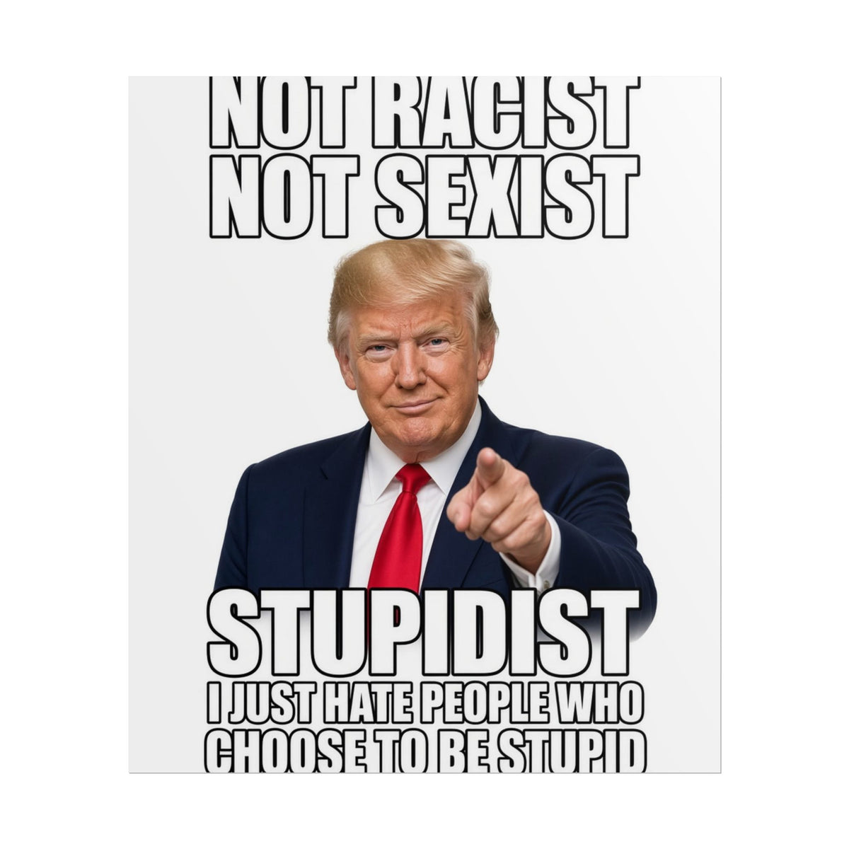 STUPIDIST Funny Meme Poster – Political Humor Wall Art