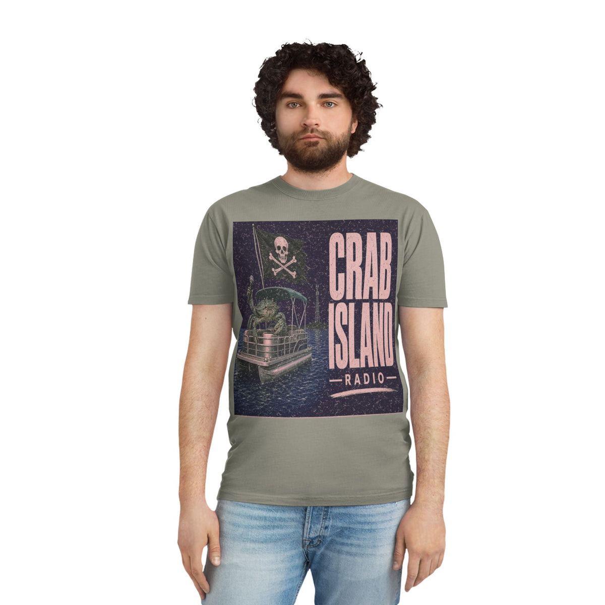 Unisex Faded Shirt – Pirate Crab – Girl Colors (Plum & Rose)