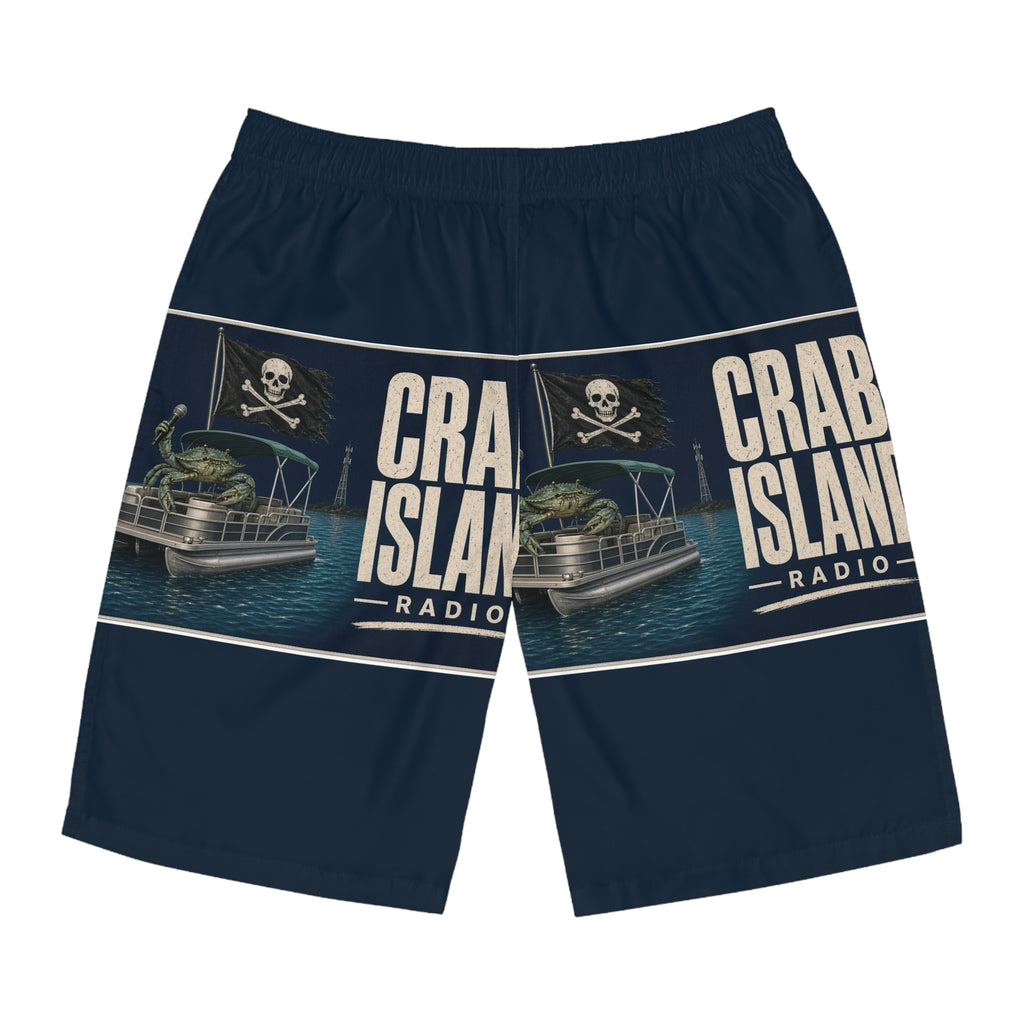 Crab Island Radio Pirate Crab Board Shorts