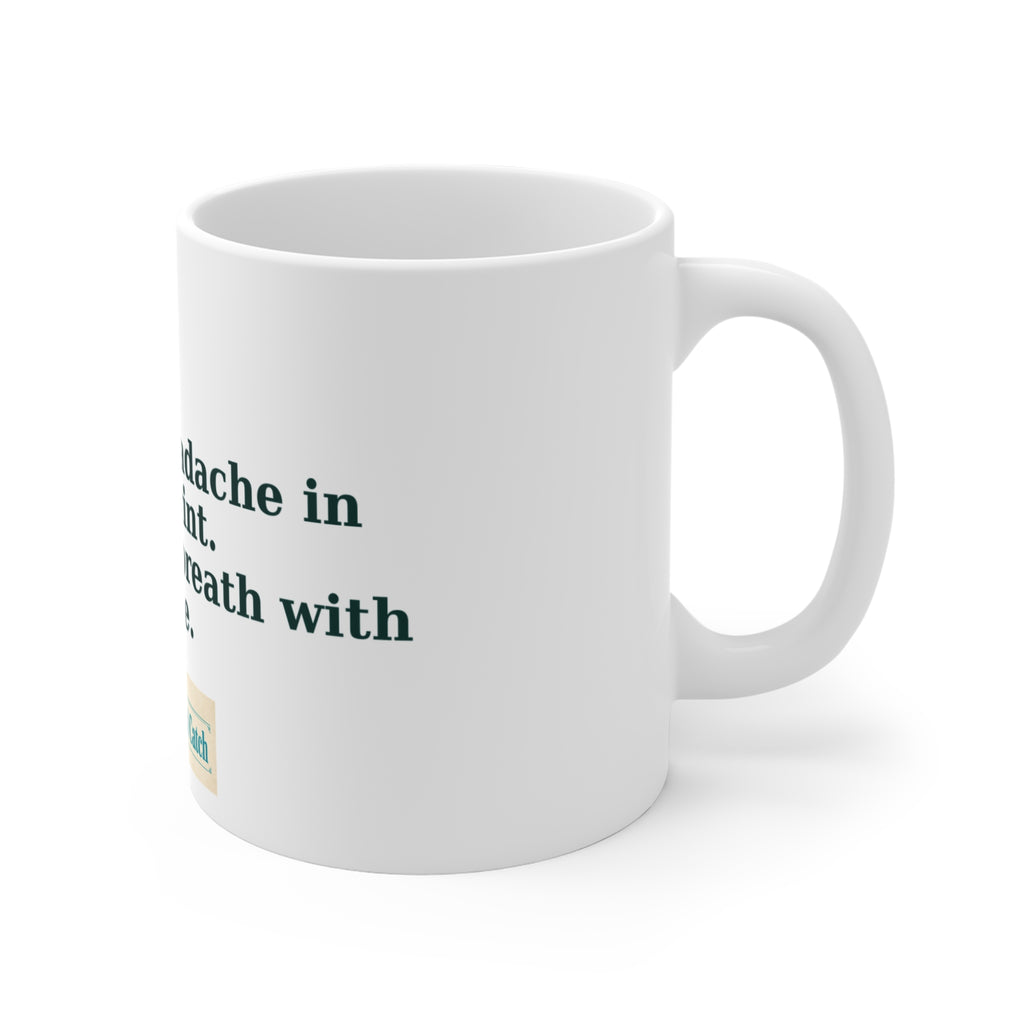 Headache in Newsprint Mug – The Crab Island Catch 11oz