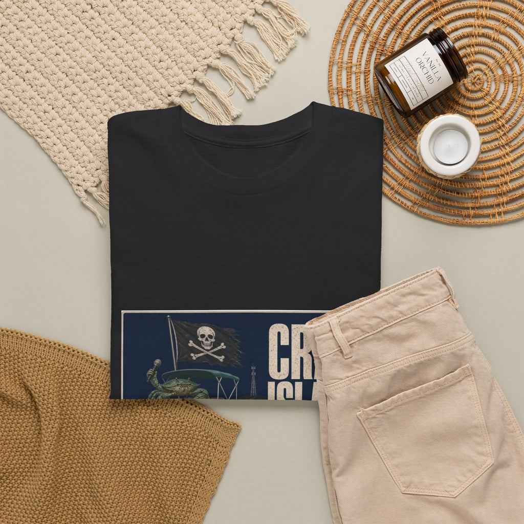 Crab Island Radio Pirate Crab T-Shirt – Destin Florida Pontoon Tee