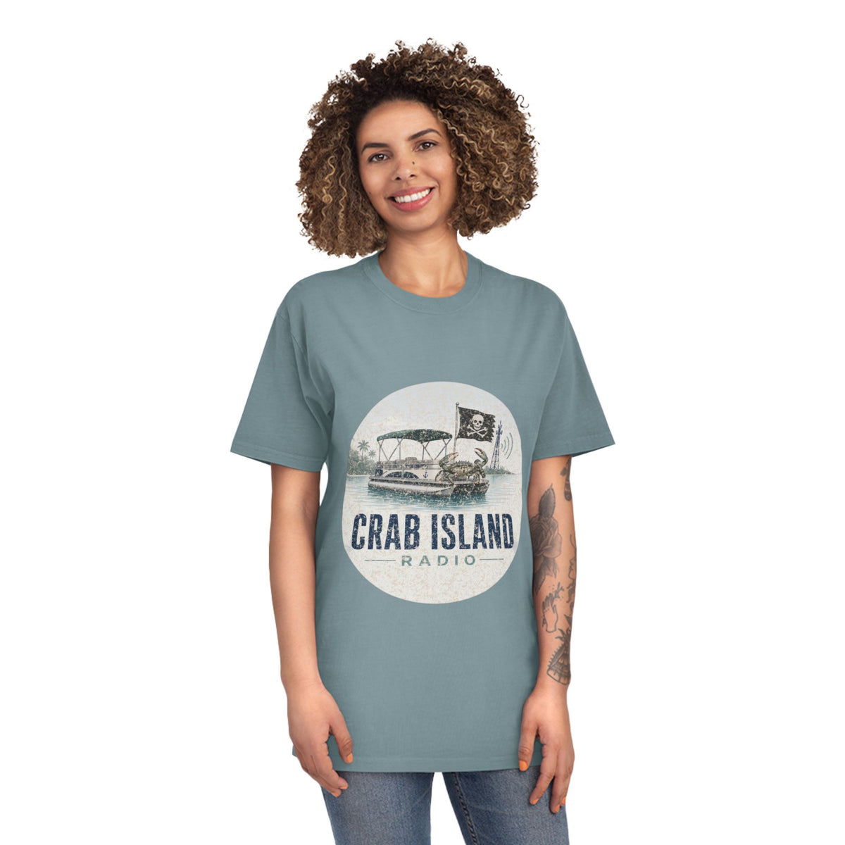 Unisex Faded Shirt – Crab Island Radio