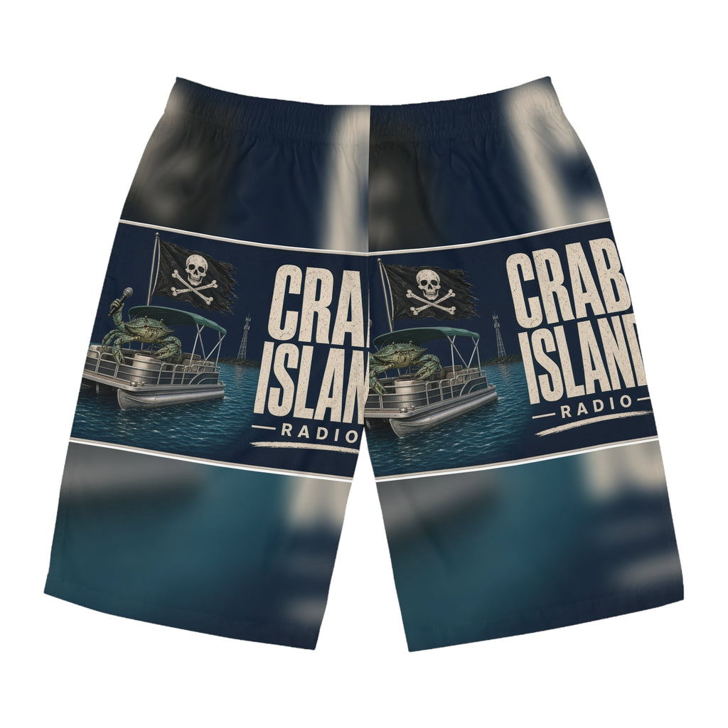 Crab Island Radio Pirate Crab Board Shorts