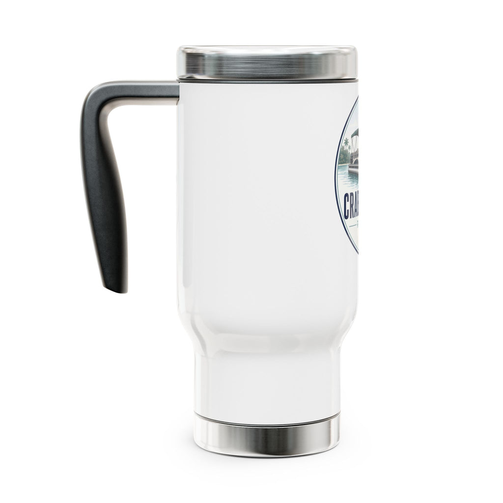 Stainless Steel Travel Mug with Handle, 14oz – Crab Island Radio