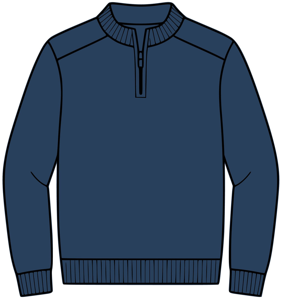 1/4-Zip Sweater – Crab Island Radio