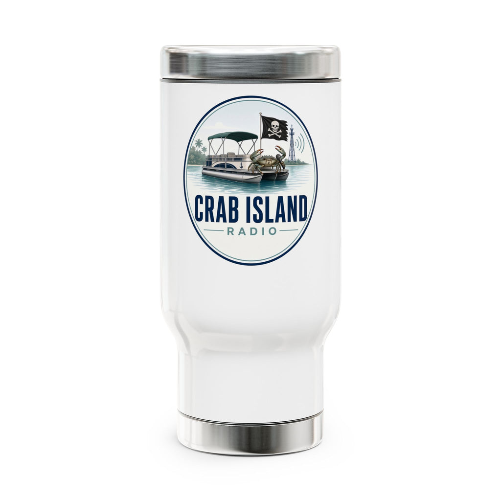 Stainless Steel Travel Mug with Handle, 14oz – Crab Island Radio
