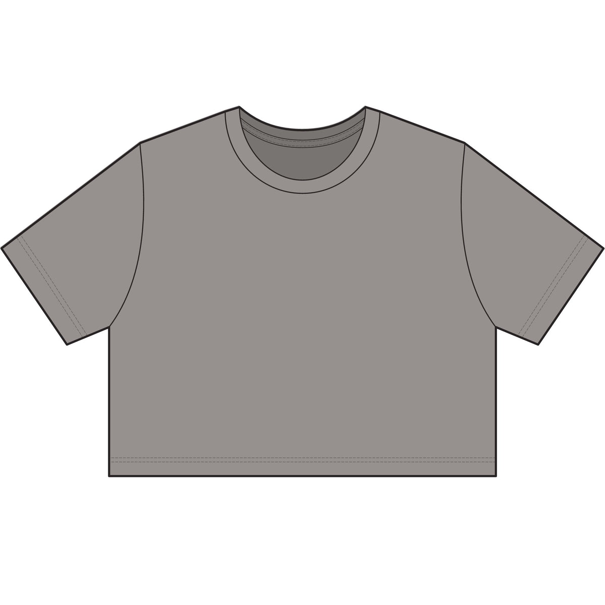 Women's Stone Wash Heavy Crop – Island Sunset