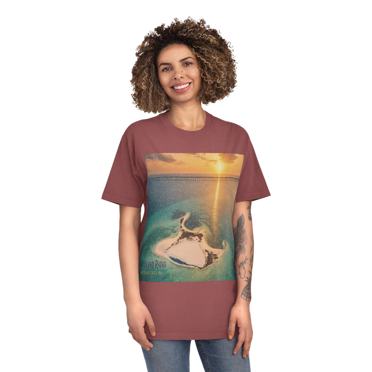Unisex Faded Shirt – Island Sunset