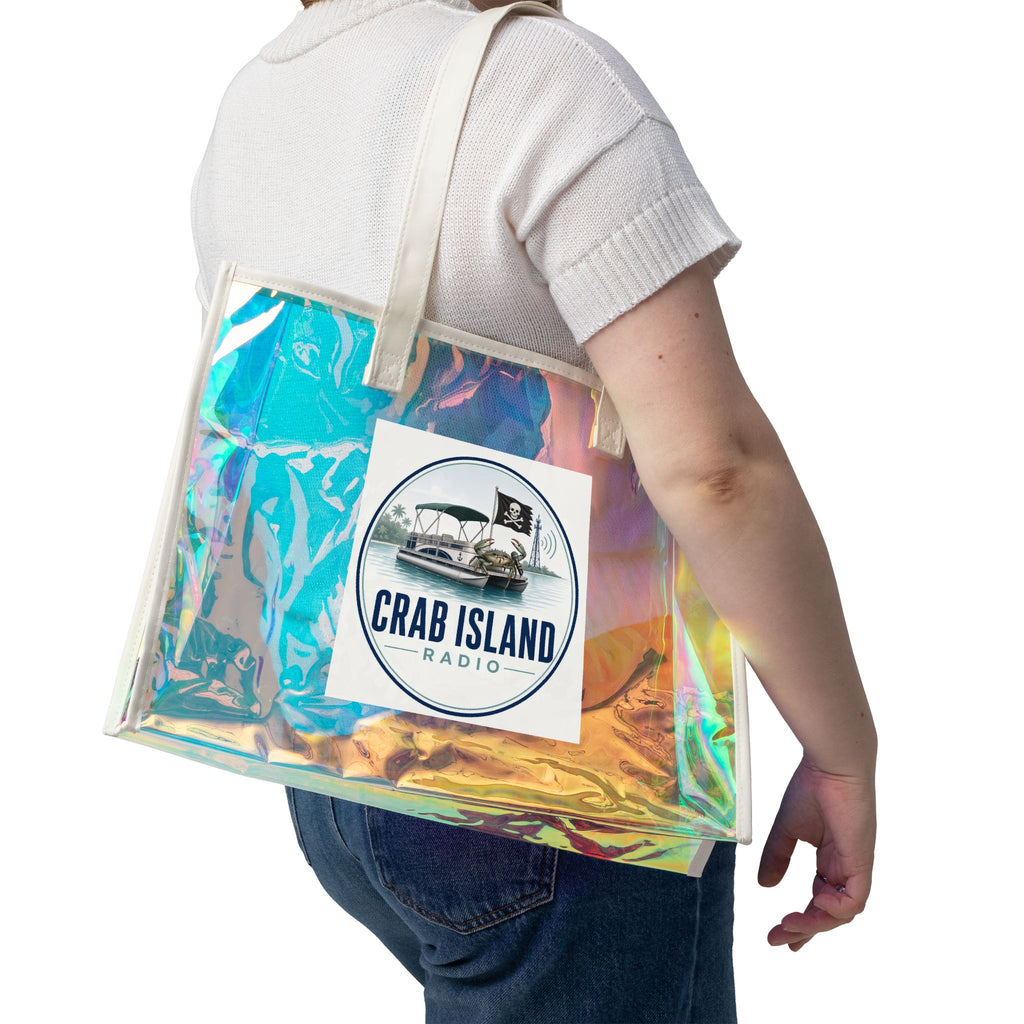 Beach Holographic Tote Bag – Crab Island Radio