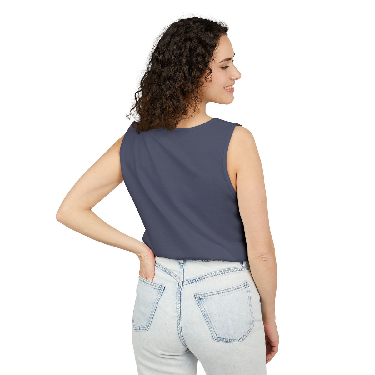 Crab Island Radio Men's Island Sunset Tank Top - Denim