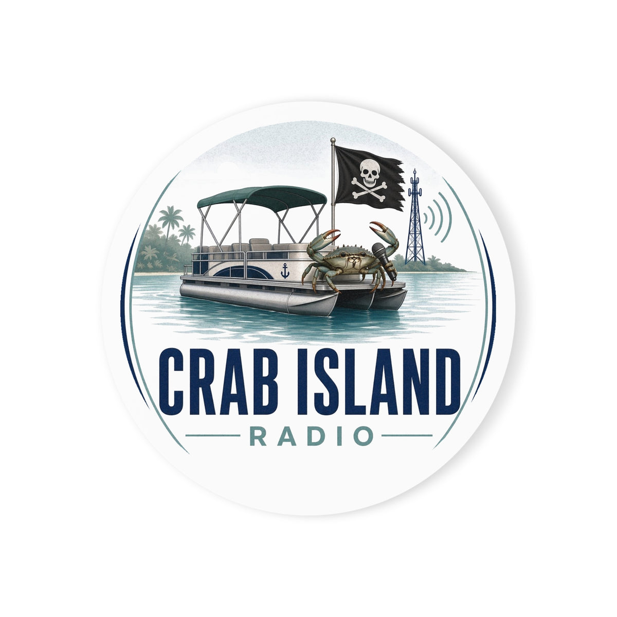 Cork Back Coaster – Crab Island Radio
