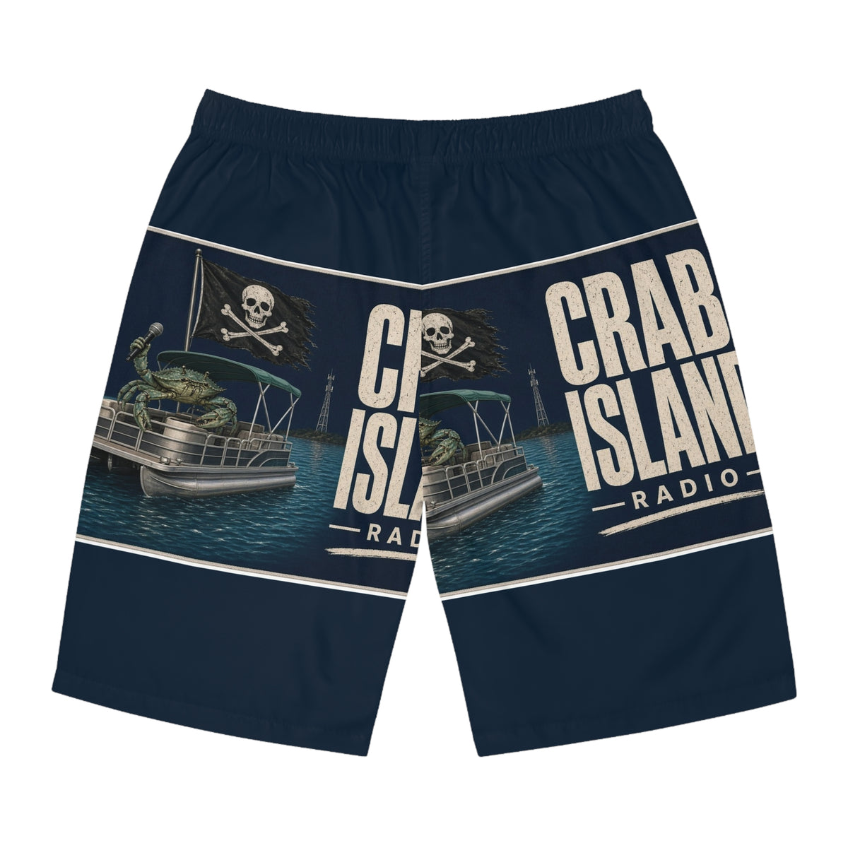 Crab Island Radio Pirate Crab Board Shorts
