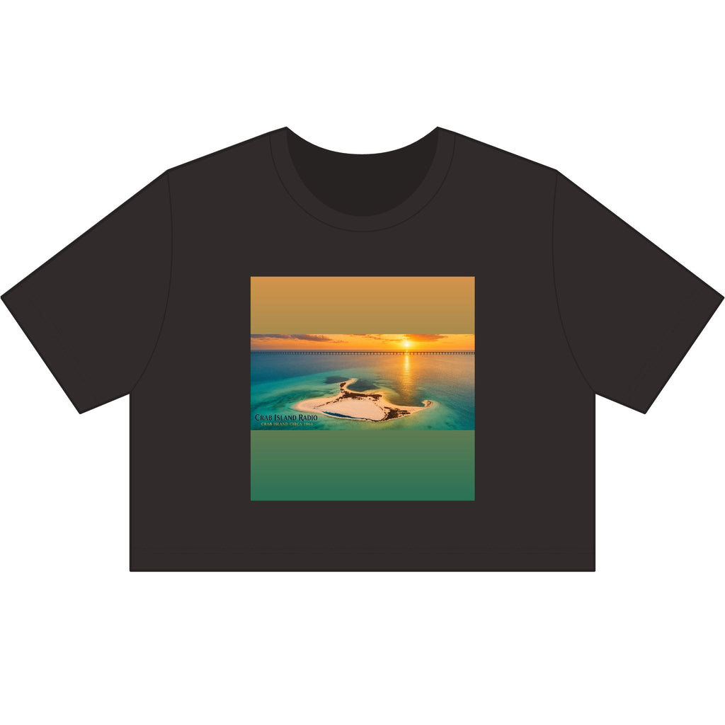 Women's Stone Wash Heavy Crop – Island Sunset