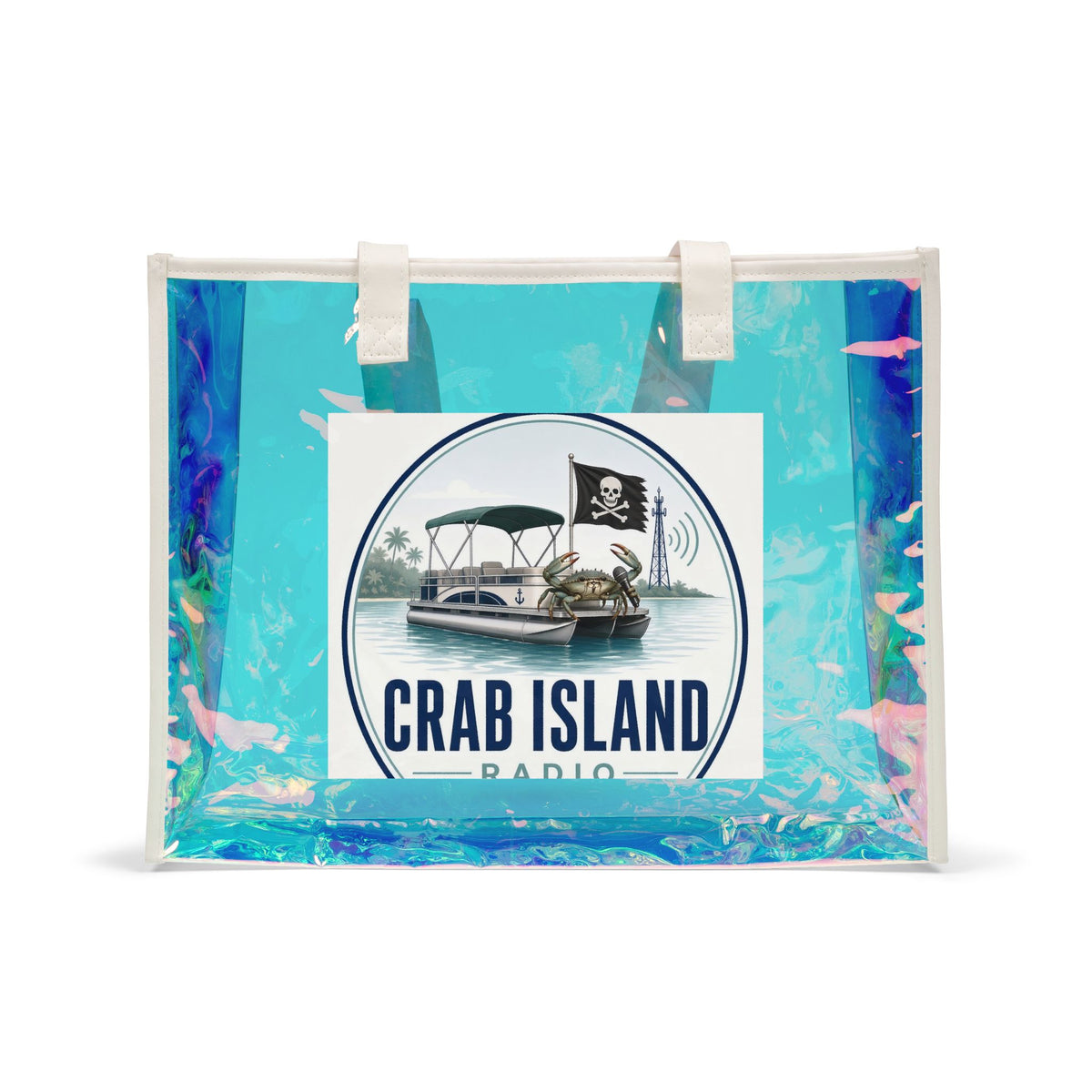 Beach Holographic Tote Bag – Crab Island Radio